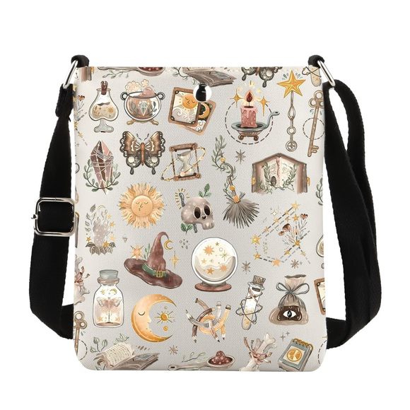 Book Accessories Dark Magic Bookish Crossbody Bag Book Lovers Teacher XD - Picture 1 of 7